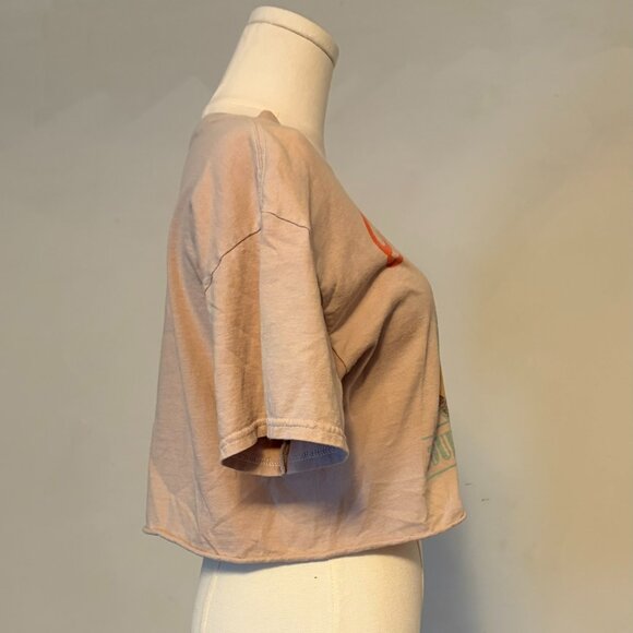 Grateful Dead Pink Womens Sz S/M (Tour 1976)Cropped Vintage Look Tee - Picture 2 of 7